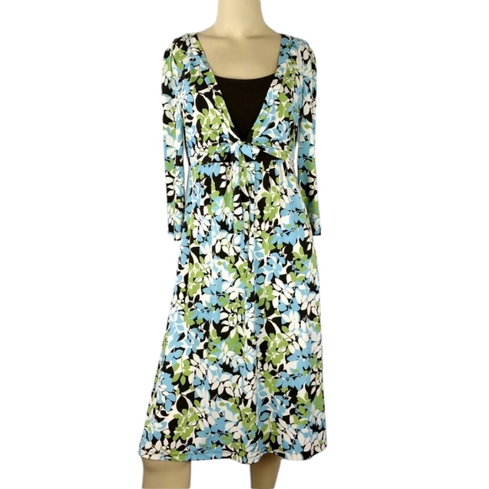 APT 9 floral cocktail party career Dress Womens Medium
